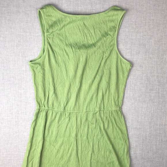 Avocado Green Ruffle Hem Peasant Dress Juniors Size XS, S, XL - Picture 5 of 5